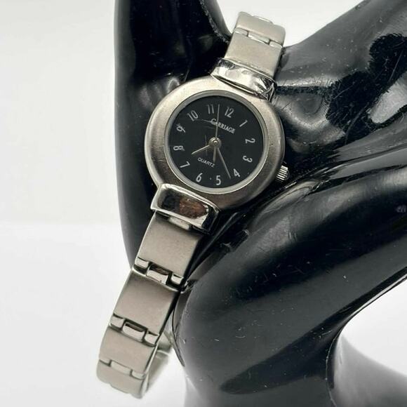 Silver & Black Timex Watch - Picture 1 of 5